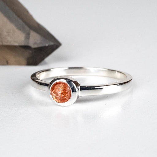 Sunstone Ring 4mm Size 11 - InnerVision Crystals