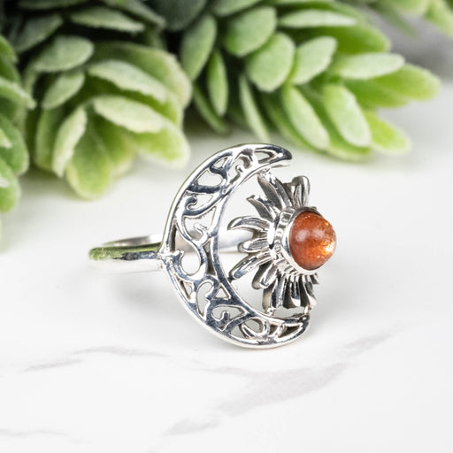 Sunstone Ring 4mm Size 6 - InnerVision Crystals