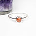 Sunstone Ring 4mm Size 9 .925 Silver - InnerVision Crystals
