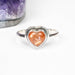 Sunstone Ring 7mm Size 9 .925 Silver - InnerVision Crystals