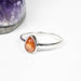 Sunstone Ring 7x4mm Size 6 .925 Silver - InnerVision Crystals