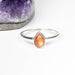 Sunstone Ring 7x4mm Size 7 .925 Silver - InnerVision Crystals