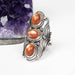 Sunstone Ring 7x5mm Size 5 .925 Silver - InnerVision Crystals