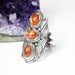 Sunstone Ring 7x5mm Size 6 .925 Silver - InnerVision Crystals