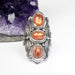 Sunstone Ring 7x5mm Size 6 .925 Silver - InnerVision Crystals
