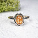Sunstone Ring 8x6mm Size 8 .925 Silver - InnerVision Crystals