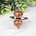 Sunstone Ring 8x6mm Size 8 - InnerVision Crystals