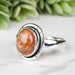 Sunstone Ring 9x7mm Size 6 - InnerVision Crystals