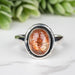 Sunstone Ring 9x7mm Size 6 - InnerVision Crystals