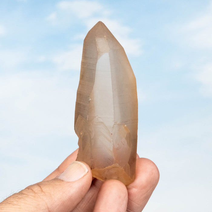Tangerine Lemurian Seed Quartz Crystal 103 g 86x34mm - InnerVision Crystals