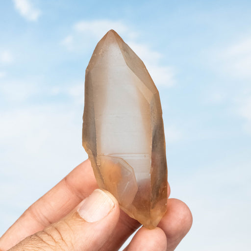 Tangerine Lemurian Seed Quartz Crystal 103 g 86x34mm - InnerVision Crystals