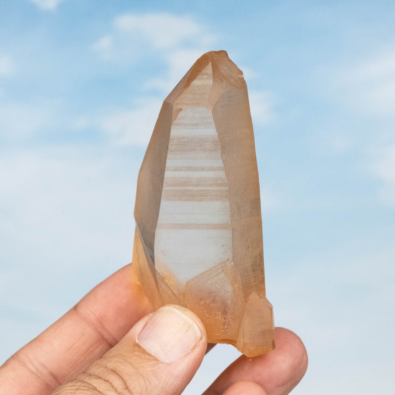 Tangerine Lemurian Seed Quartz Crystal 119 g 83x47mm - InnerVision Crystals