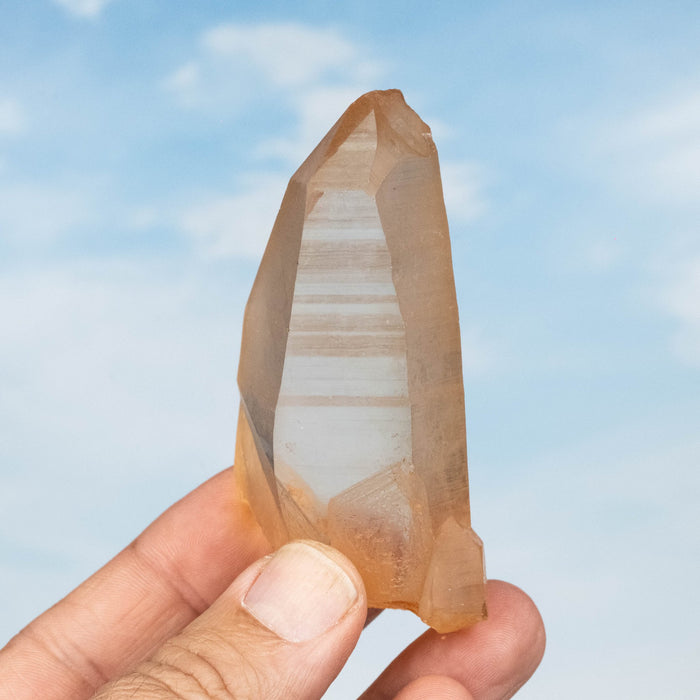 Tangerine Lemurian Seed Quartz Crystal 119 g 83x47mm - InnerVision Crystals
