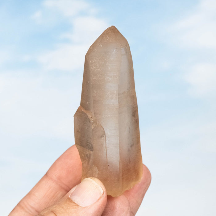 Tangerine Lemurian Seed Quartz Crystal 122 g 89x38mm - InnerVision Crystals