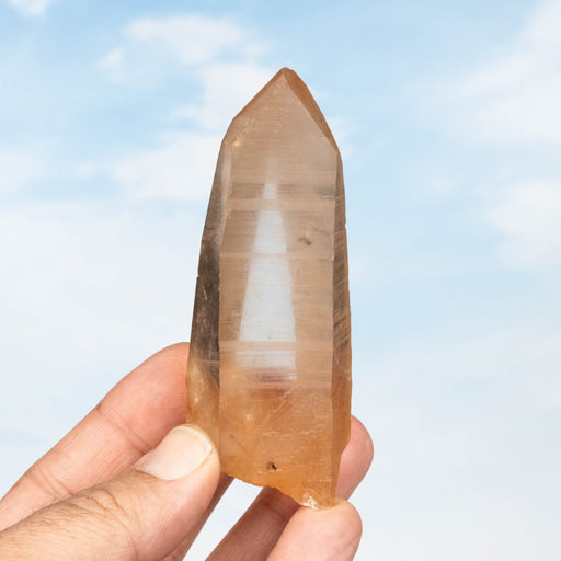 Tangerine Lemurian Seed Quartz Crystal 134 g 95x37mm - InnerVision Crystals