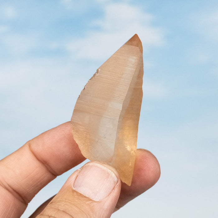Tangerine Lemurian Seed Quartz Crystal 35 g 58x30mm - InnerVision Crystals