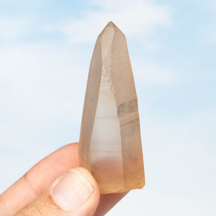 Tangerine Lemurian Seed Quartz Crystal 49 g 65x28mm - InnerVision Crystals