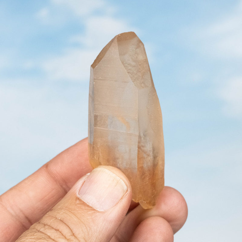 Tangerine Lemurian Seed Quartz Crystal 53 g 65x27mm - InnerVision Crystals