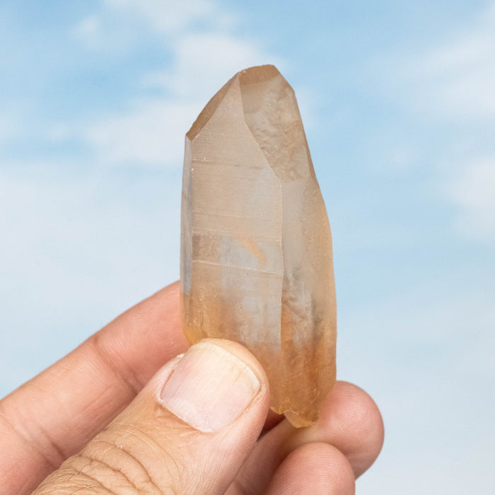 Tangerine Lemurian Seed Quartz Crystal 53 g 65x27mm - InnerVision Crystals
