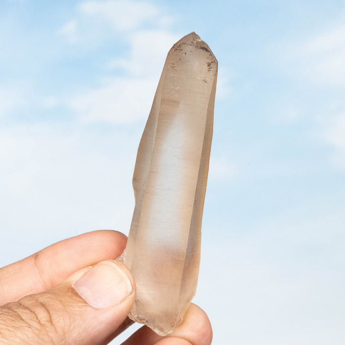 Tangerine Lemurian Seed Quartz Crystal 54 g 87x28mm - InnerVision Crystals