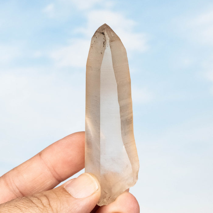 Tangerine Lemurian Seed Quartz Crystal 54 g 87x28mm - InnerVision Crystals