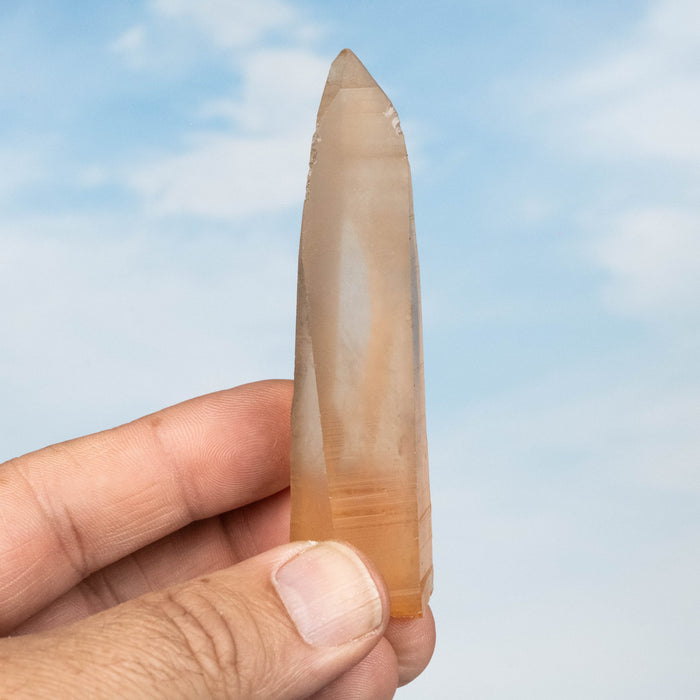 Tangerine Lemurian Seed Quartz Crystal 55 g 86x24mm - InnerVision Crystals