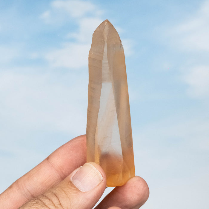 Tangerine Lemurian Seed Quartz Crystal 59 g 87x24mm - InnerVision Crystals