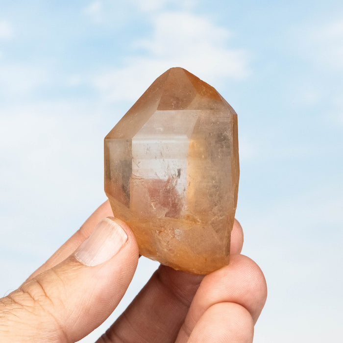 Tangerine Lemurian Seed Quartz Crystal 65 g 57x36mm - InnerVision Crystals
