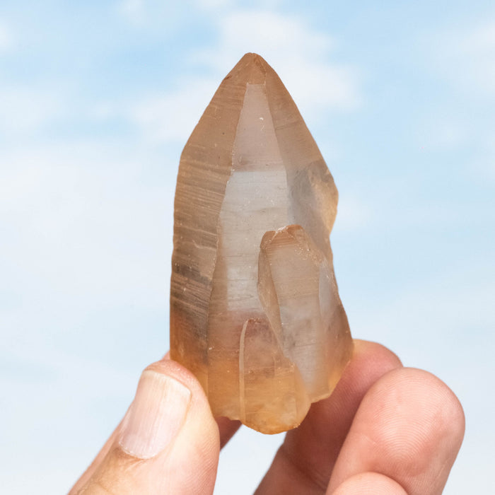 Tangerine Lemurian Seed Quartz Crystal 70 g 58x37mm - InnerVision Crystals