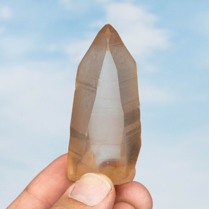 Tangerine Lemurian Seed Quartz Crystal 73 g 68x31mm - InnerVision Crystals