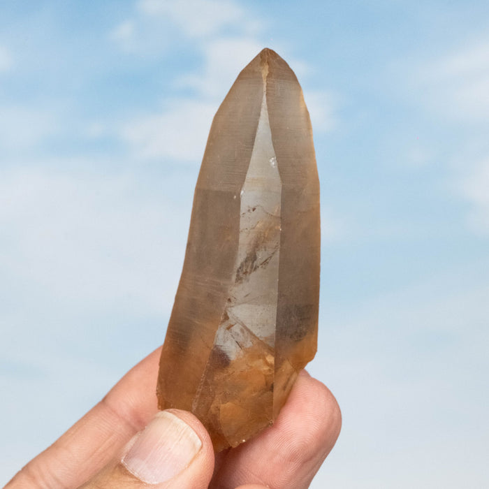 Tangerine Lemurian Seed Quartz Crystal 77 g 82x30mm - InnerVision Crystals