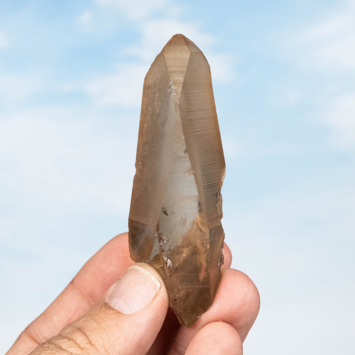 Tangerine Lemurian Seed Quartz Crystal 79 g 83x34mm - InnerVision Crystals
