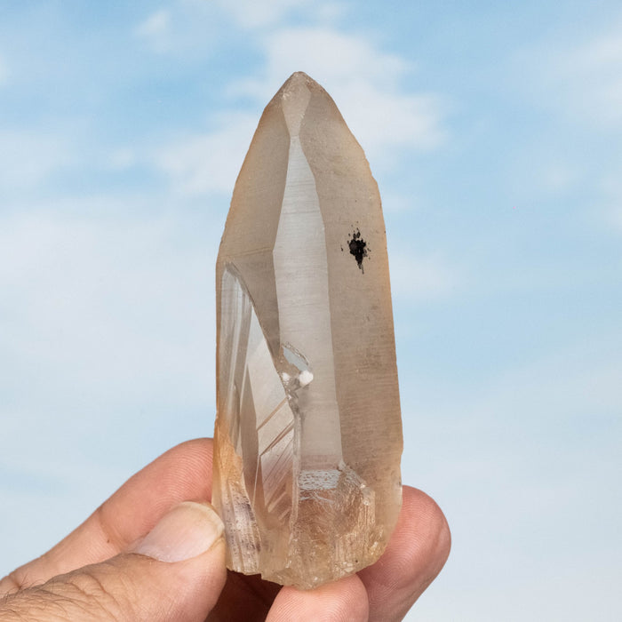Tangerine Lemurian Seed Quartz Crystal 80 g 83x33mm - InnerVision Crystals