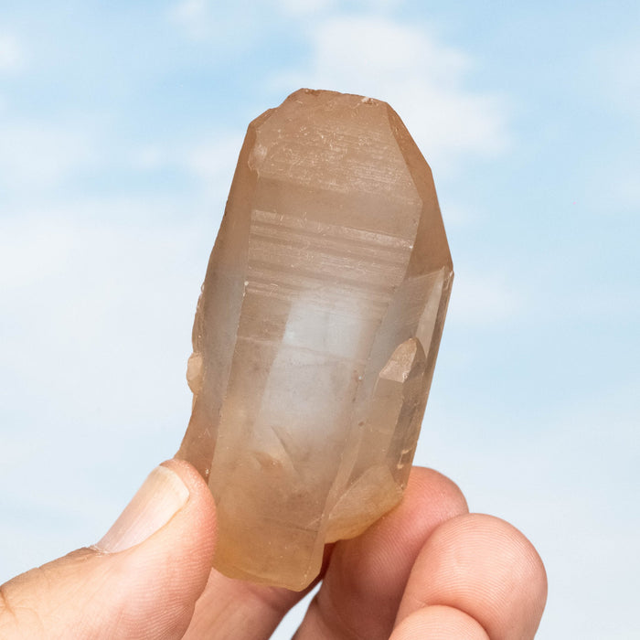 Tangerine Lemurian Seed Quartz Crystal 86 g 66x34mm - InnerVision Crystals