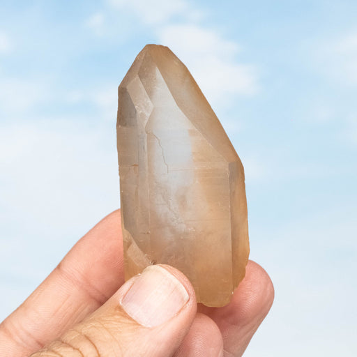 Tangerine Lemurian Seed Quartz Crystal 86 g 66x34mm - InnerVision Crystals