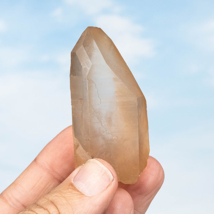 Tangerine Lemurian Seed Quartz Crystal 86 g 66x34mm - InnerVision Crystals
