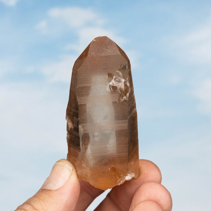 Tangerine Lemurian Seed Quartz Crystal 87 g 68x33mm - InnerVision Crystals