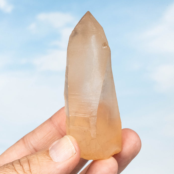 Tangerine Lemurian Seed Quartz Crystal 91 g 82x35mm - InnerVision Crystals
