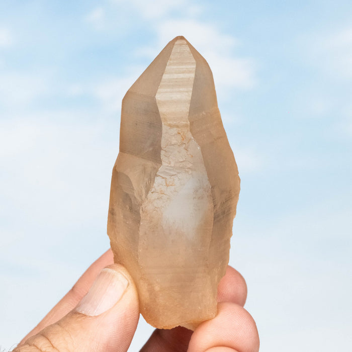 Tangerine Lemurian Seed Quartz Crystal 96 g 77x34mm - InnerVision Crystals