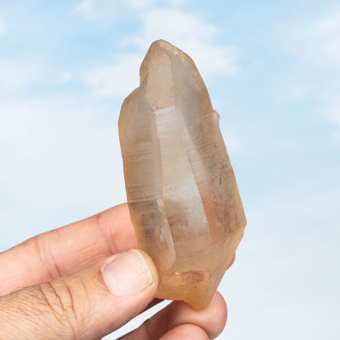 Tangerine Lemurian Seed Quartz Crystal *DT 131 g 87x43mm - InnerVision Crystals