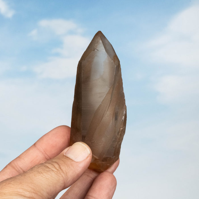 Tangerine Lemurian Seed Quartz Crystal *DT 140 g 197x43 - InnerVision Crystals
