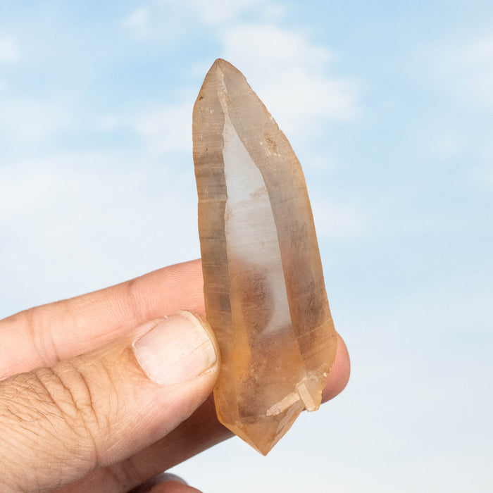 Tangerine Lemurian Seed Quartz Crystal *DT 46 g 76x30mm - InnerVision Crystals