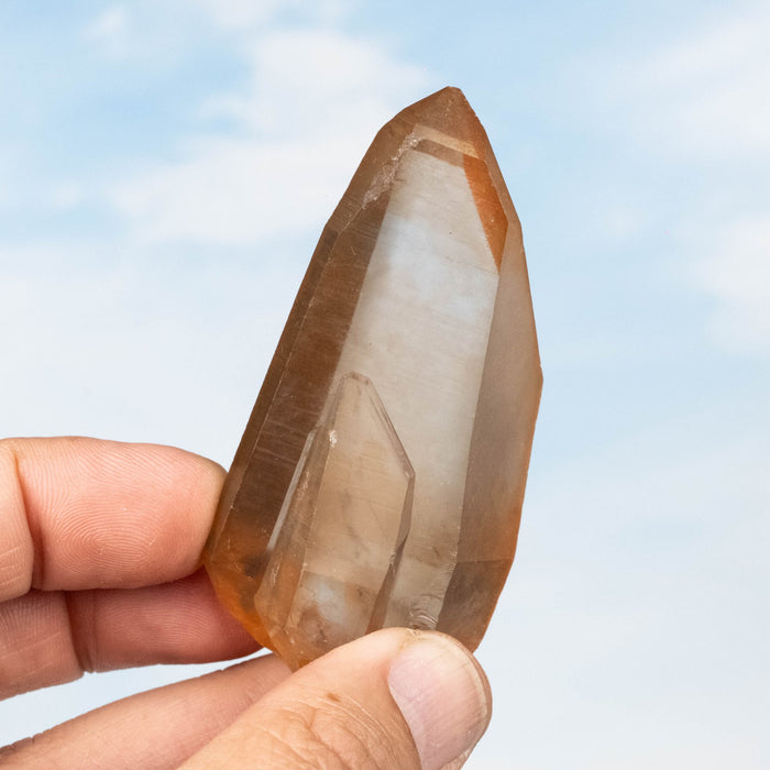 Tangerine Lemurian Seed Quartz Crystal *DT 72 g 76x38mm - InnerVision Crystals