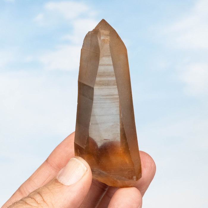 Tangerine Lemurian Seed Quartz Crystal *DT 82 g 85x34mm - InnerVision Crystals