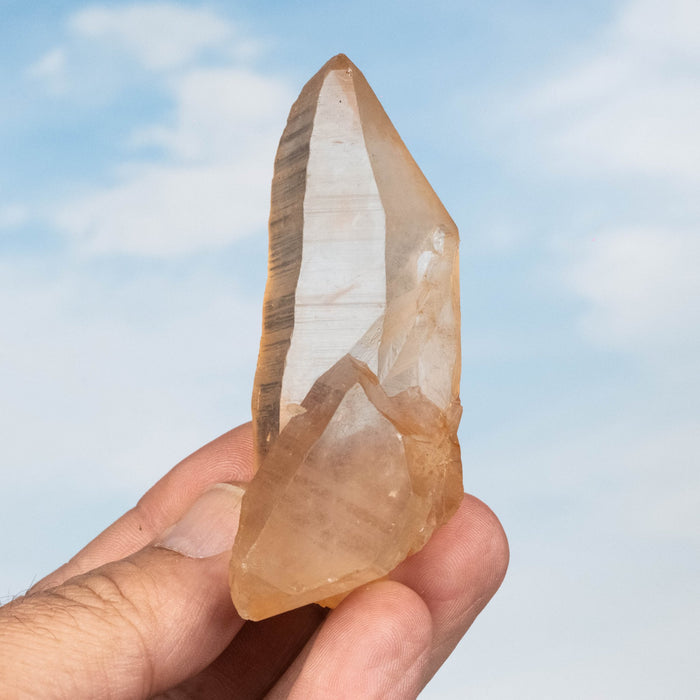 Tangerine Lemurian Seed Quartz Crystal *DT 83 g 80x22mm - InnerVision Crystals