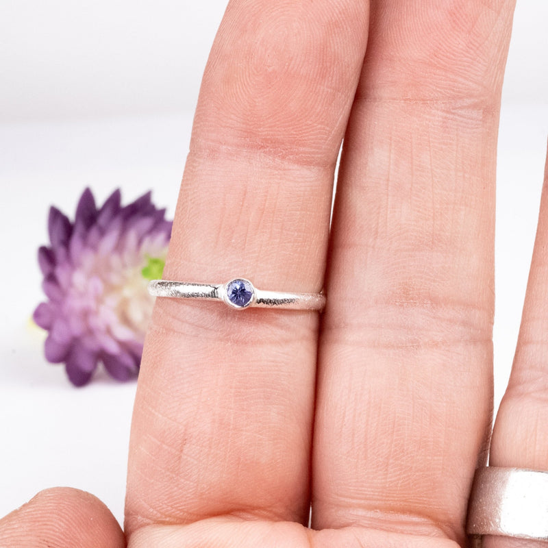 Tanzanite 3mm Ring .925 Silver | Choose Size - InnerVision Crystals