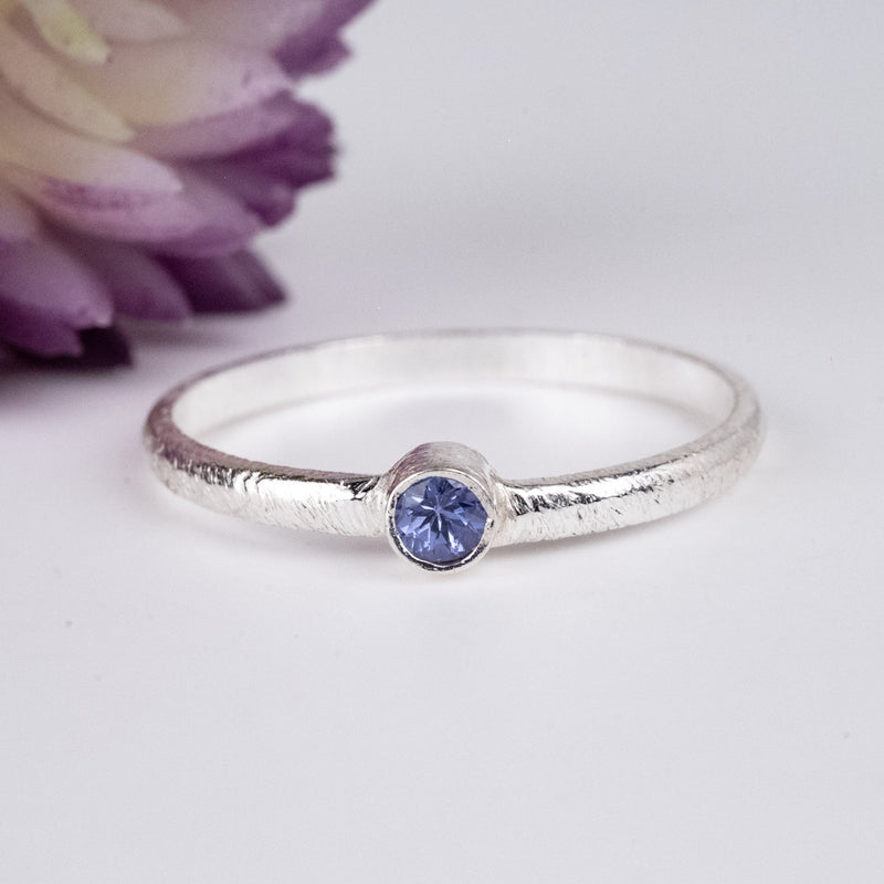 Tanzanite 3mm Ring .925 Silver | Choose Size - InnerVision Crystals