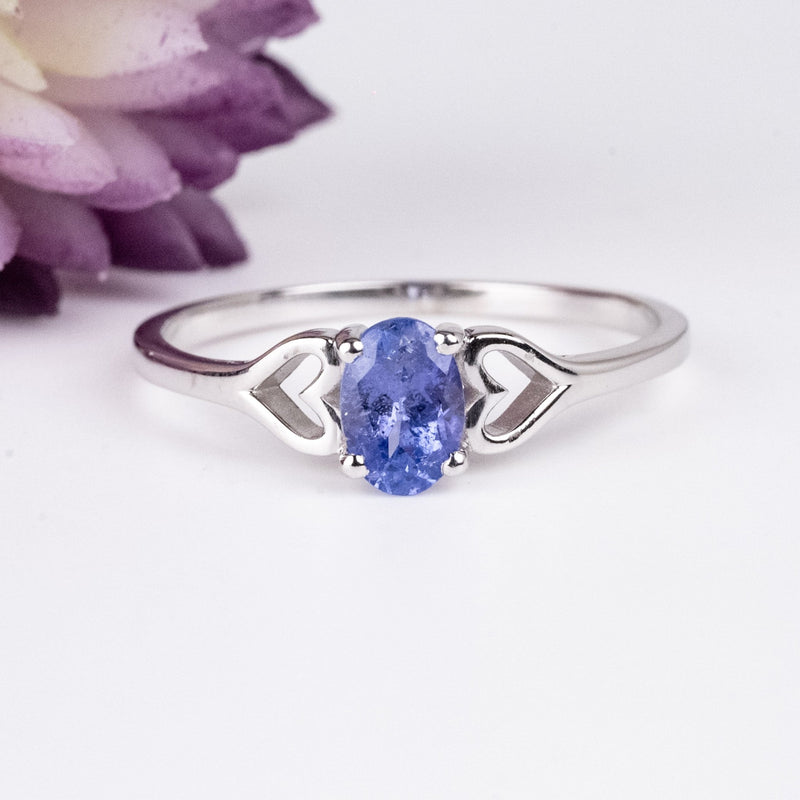 Tanzanite 6x4mm Ring .925 Silver | Choose Size - InnerVision Crystals