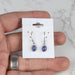Tanzanite Earrings 7x5mm Dangle .925 Silver - InnerVision Crystals