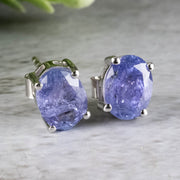 Tanzanite Earrings 8x6mm .925 Silver - InnerVision Crystals